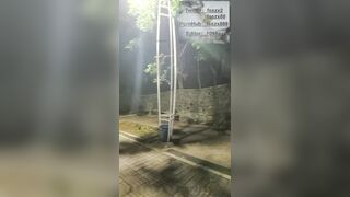 【绝版收藏】最近火爆推特人气露出女神FSS『冯珊珊』高价会员私拍流出 情趣黑丝套装午夜户外露出 高清1080P版