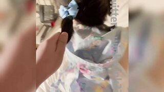 超嫩推特女神【Wink是可爱的Wink】首度大尺度性爱私拍流出-可爱学妹蒙眼骑乘 无套后入内射流精特写 高清720P原版 (2)